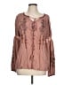 Sundance 100% Viscose Pink Long Sleeve Blouse Size L - photo 1