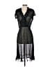 MSK 100% Polyester Polka Dots Black Cocktail Dress Size 6 - photo 1