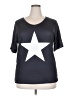 Unbranded 100% Polyester Stars Silver Short Sleeve T-Shirt Size XXL - photo 1