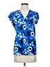 Hilary Radley Blue Short Sleeve Blouse Size S - photo 1