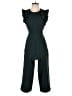 DRA 100% Polyester Solid Green Jumpsuit Size S - photo 1
