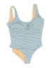 J.Crew Stripes Blue One Piece Swimsuit Size 18 - photo 1