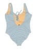 J.Crew Stripes Blue One Piece Swimsuit Size 18 - photo 2
