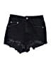 Zara Stars Black Denim Shorts Size 2 - photo 1