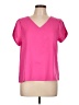 Shein 100% Polyester Pink Short Sleeve Blouse Size L - photo 1