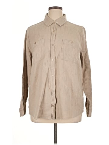 CALVIN KLEIN JEANS Long Sleeve Button-Down Shirt (view 1)
