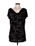 I.N. Studio Black Short Sleeve Blouse Size 10 - photo 1