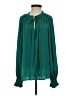 Ann Taylor LOFT 100% Polyester Green Long Sleeve Blouse Size S - photo 1
