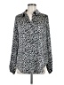 Doe & Rae 100% Polyester Animal Print Silver Long Sleeve Blouse Size M - photo 1