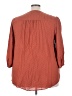 Torrid 100% Rayon Brown 3/4 Sleeve Button-Down Shirt Size 3X Plus (3) - photo 2
