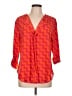 Karlie 100% Polyester Orange 3/4 Sleeve Blouse Size L - photo 1