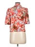 Maje 100% Viscose Floral Orange Short Sleeve Blouse Size Med (2) - photo 2