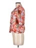 Maje 100% Viscose Floral Orange Short Sleeve Blouse Size Med (2) - photo 5