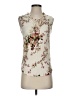 Pink Clover 100% Rayon Ivory Sleeveless Blouse Size XS - photo 1