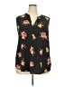 Papermoon Floral Black Sleeveless Blouse Size 2X - photo 1