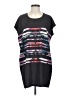 Pink Stitch 100% Polyester Graphic Black Casual Dress Size 2 - photo 1