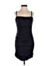 Aqua Solid Black Cocktail Dress Size S - photo 1