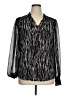 Beacon Black Long Sleeve Blouse Size 1X - photo 1