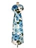 Paper Crown 100% Polyester Floral Blue Casual Dress Size M - photo 2