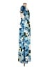 Paper Crown 100% Polyester Floral Blue Casual Dress Size M - photo 4