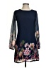 Yumi 100% Polyester Floral Blue Casual Dress Size XS - photo 1