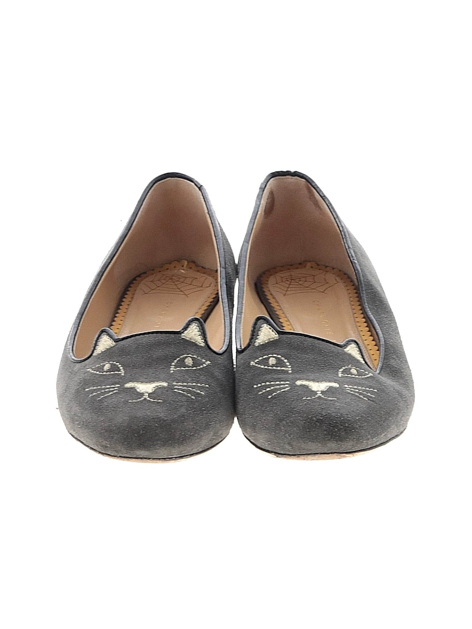 CHARLOTTE OLYMPIA キティフラットシューズ ベルベットネイビー Kitty Black/Silver – Charlotte Olympia