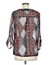 AGB 100% Polyester Argyle Gray Long Sleeve Blouse Size M - photo 2