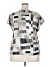 Unbranded 100% Polyester Silver Short Sleeve Blouse Size XXL - photo 2