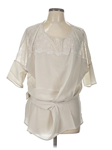 Gold Hawk Short Sleeve Silk Top (view 1)