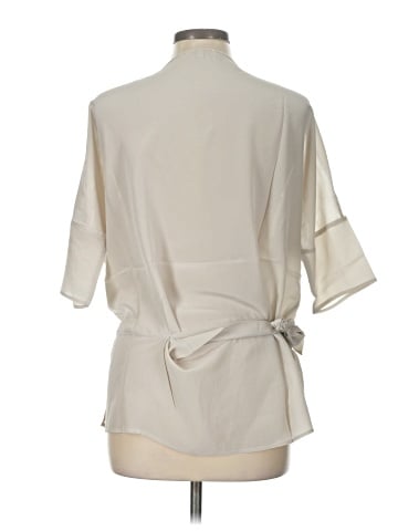 Gold Hawk Short Sleeve Silk Top (view 2)