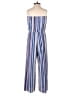 Collective Concepts 100% Polyester Stripes Blue Jumpsuit Size S - photo 2