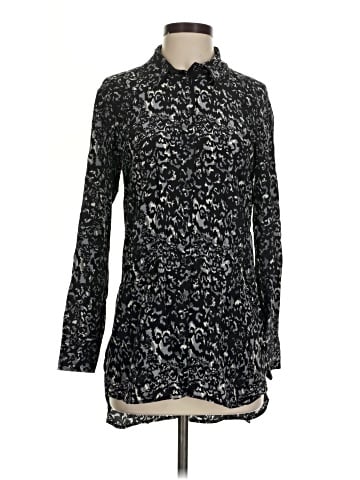 Michael Stars Long Sleeve Silk Top (view 1)