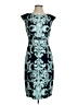 DressBarn Graphic Teal Cocktail Dress Size 4 - photo 1