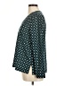 Lands' End Polka Dots Teal Long Sleeve Blouse Size M - photo 5