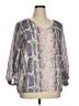 Bibi Silver 3/4 Sleeve Blouse Size XL - photo 1