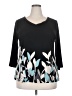 Dana Buchman Black 3/4 Sleeve Top Size XXL - photo 1