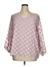 Bibi Hearts Pink 3/4 Sleeve Blouse Size XL - photo 1