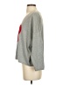 Six/Fifty 100% Cotton Hearts Gray Pullover Sweater Size S - photo 5