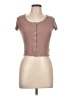 The Commons Brown Short Sleeve Top Size L - photo 1