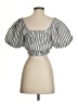 Sancia 100% Rayon Silver Short Sleeve Blouse Size XS - photo 2