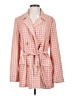 Free People Checkered-gingham Pink Blazer Size S - photo 1