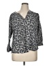 H&M 100% Polyester Gray 3/4 Sleeve Blouse Size XL - photo 1