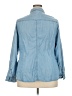 Bravissimo 100% Lyocell Blue Long Sleeve Button-Down Shirt Size 18 - photo 2