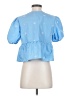 Unbranded 100% Polyester Blue Short Sleeve Blouse Size S - photo 2