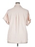 Unbranded 100% Polyester Solid Ivory Short Sleeve Blouse Size XXL - photo 2