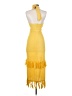 Shein Yellow Cocktail Dress Size 2 - photo 2