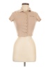 Faded Rose Tan Short Sleeve Blouse Size M - photo 1