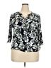 Fun2Fun 100% Rayon Green 3/4 Sleeve Blouse Size 2X - photo 1
