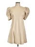 Karlie Solid Tan Casual Dress Size L - photo 1