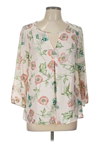 Kaari Blue 3/4 Sleeve Blouse (view 1)